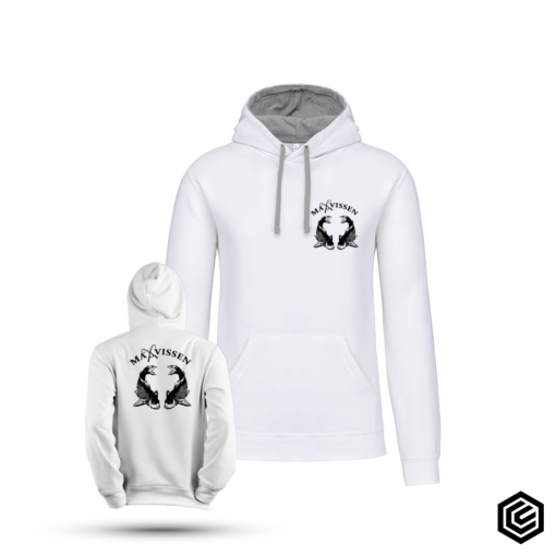 Max vissen Hoodie White